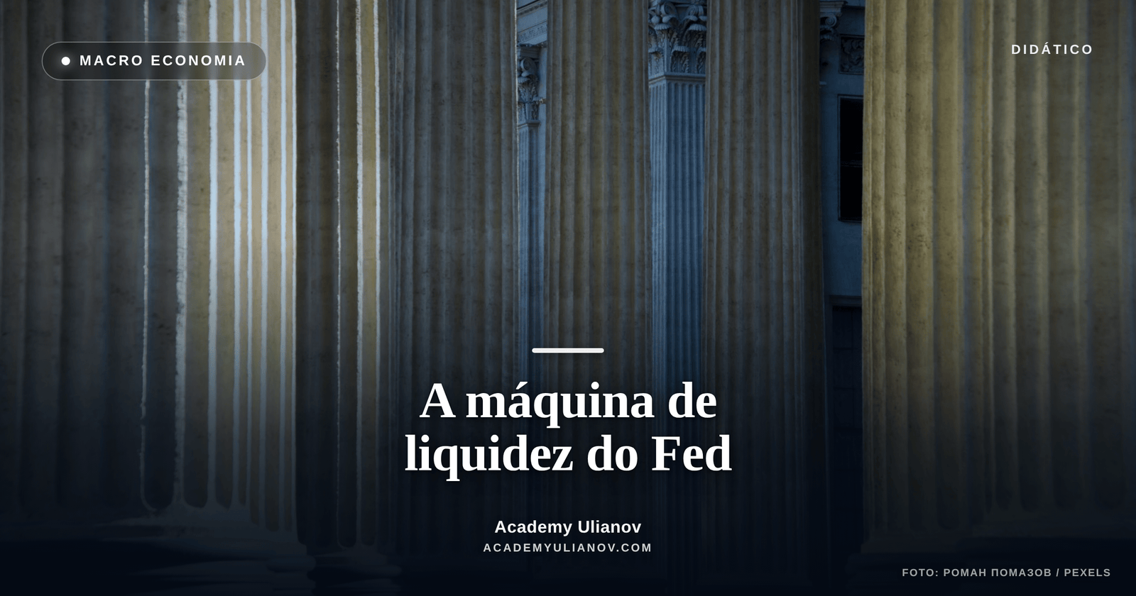 Academy Ulianov — A máquina de liquidez: o fim do QT e o cripto · Foto: Роман Помазов / Pexels