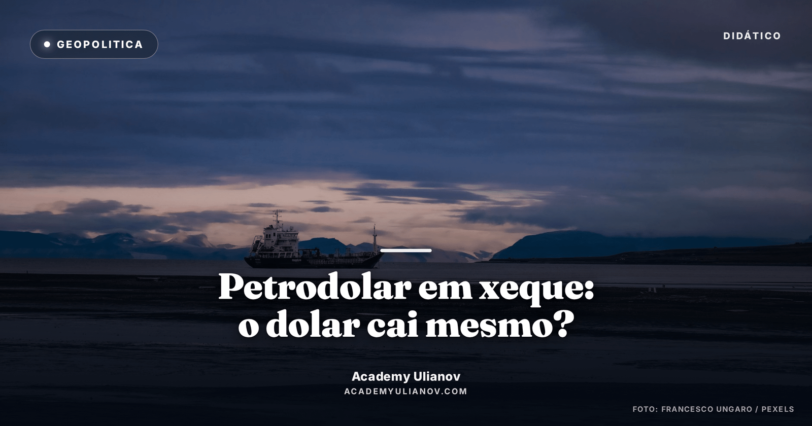 Academy Ulianov — Petrodolar em xeque: o dolar perde mesmo o trono? · Foto: Francesco Ungaro / Pexels