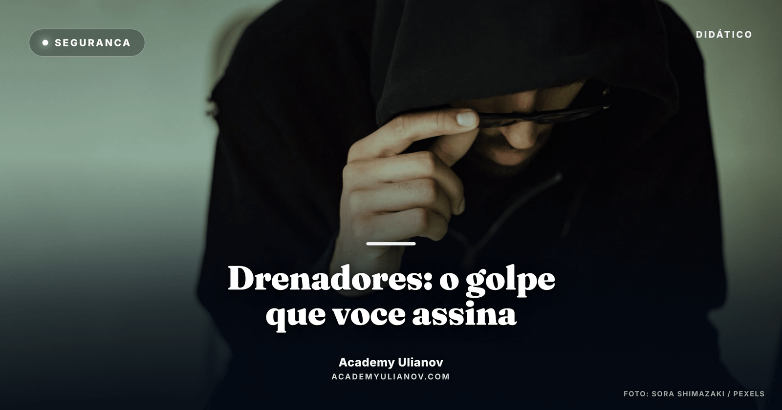 Academy Ulianov — Drenadores de carteira: o golpe que voce assina · Foto: Sora Shimazaki / Pexels